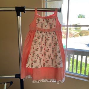 Janie and Jack ice cream social apron dress 5T EUC